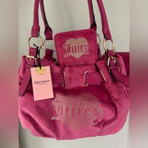 Juicy Couture Queen Couture Tote & Wallet Set - Raspberry Tart